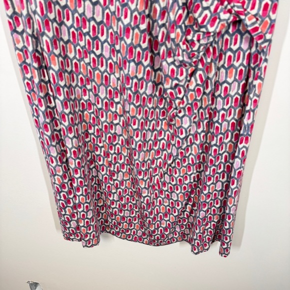 NIC and ZOE Printed Geometric Gathered Side Sleeveless Dress Size 2x - Picture 4 of 11